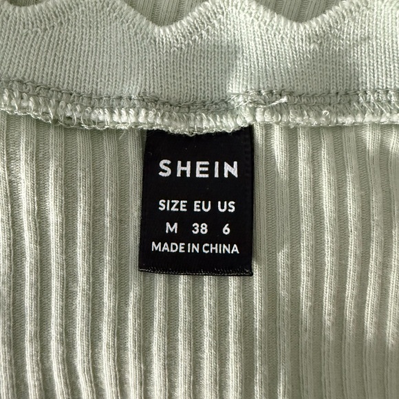 SHEIN Light Green Ribbed Top - Picture 2 of 5